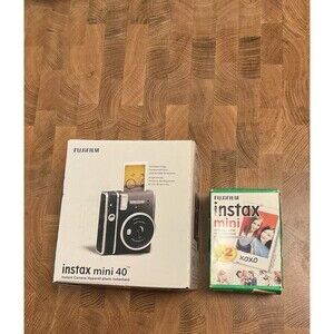 Fujifilm Instax MINI 40 Instant Camera Bundle - Black BRAND NEW with FILMS